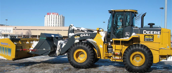 Large Scale Commercial Parking Lot Snow Removal